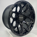 Falcon T6 - Matte Black 17x9