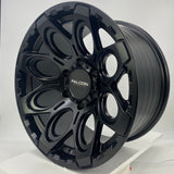 Falcon T6 - Matte Black 17x9