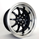 MST Wheels - MT11 Black Machined Lip 15x8