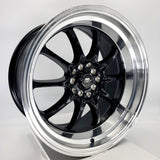 MST Wheels - MT11 Black Machined Lip 17x9