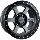 Falcon T1 - Matte Gunmetal 17x9