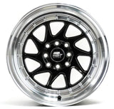 MST Wheels - MT28 Black Machined Lip 15x8