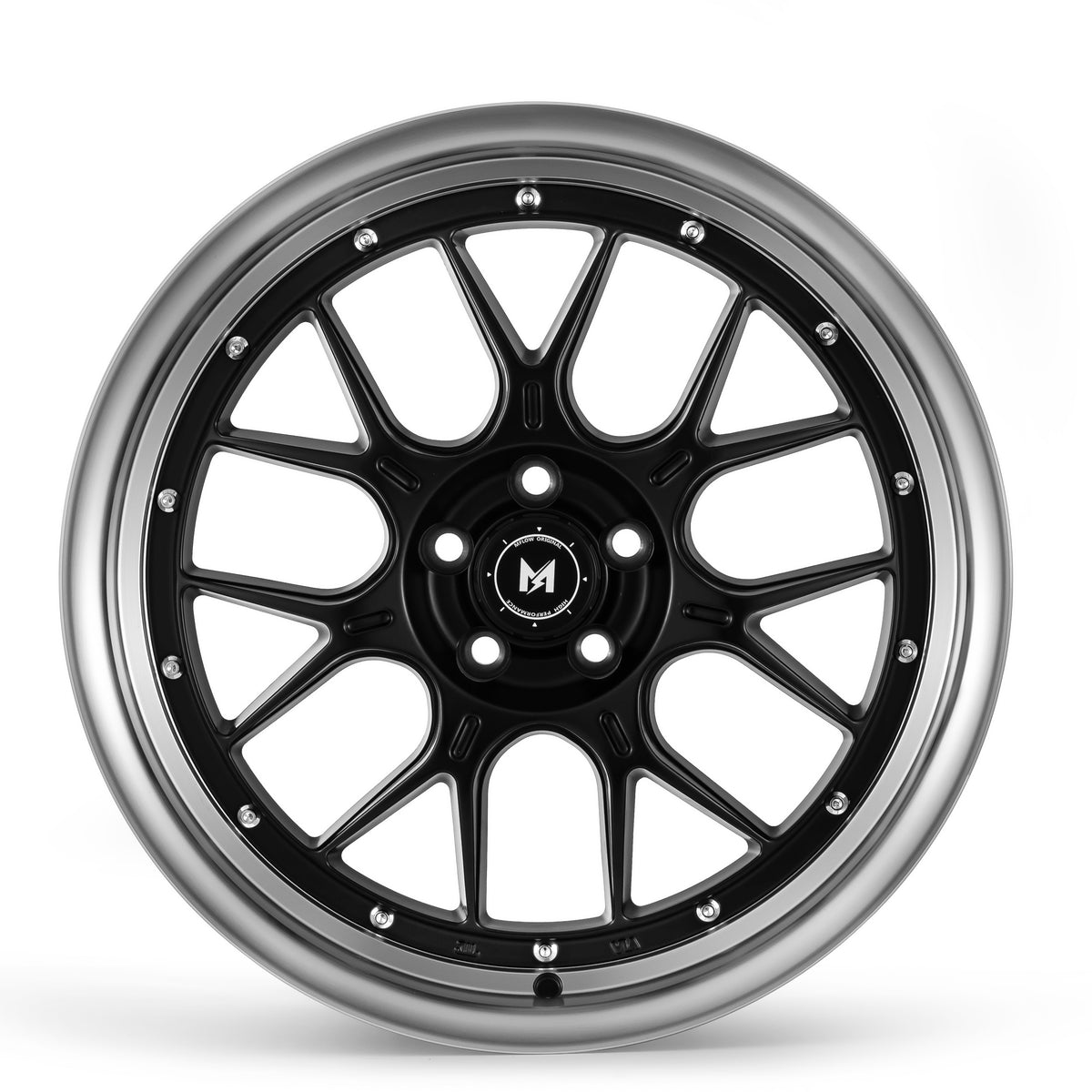 MFlow Racing Wheels - MFL2 FlowForm Matte Black Machined Lip 18x8.5 ...