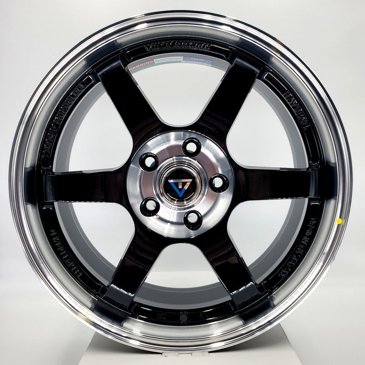 VLF Wheels - VLF08 FlowForm Black Machined Lip 18x8 – VID Wheels