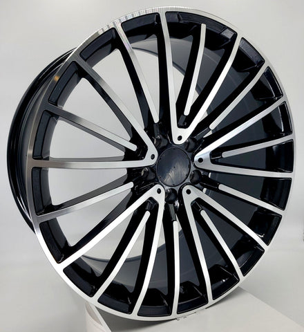 Replica Wheels - PM02 Gloss Black Machined Face 22x9