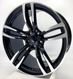 Replica Wheels - YSM362 Gloss Black Machined Face 20x8.5