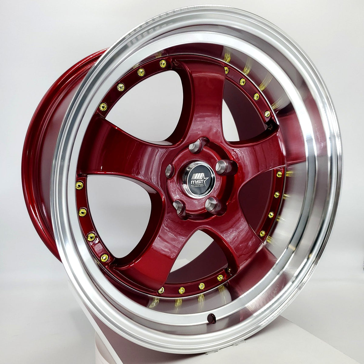 MST Wheels - MT07 Candy Red Machined Lip 18x9.5 – VID Wheels