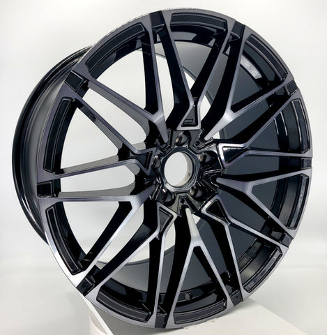 Replica Wheels - B19 Black Machined Dark Tint Face 20x9
