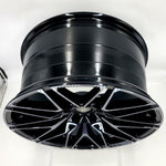 Replica Wheels - B19 Black Machined Dark Tint Face 19x8.5