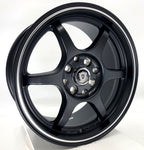 G-Line Luxury Wheels - G6049 Satin Black Machined Tip 15x7