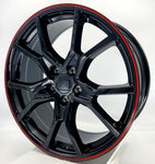 Replica Wheels - HD3 Glosss Black Red Tip 19x8