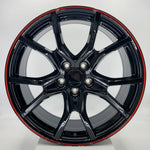 Replica Wheels - HD3 Glosss Black Red Tip 19x8