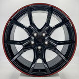 Replica Wheels - HD3 Glosss Black Red Tip 18x8