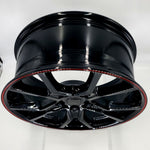Replica Wheels - HD3 Glosss Black Red Tip 19x8