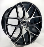 Inovit Wheels - Thrust Black Machined Dark Tint Face 20x10