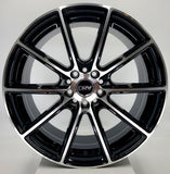 DRW Wheels - D16 Gloss Black Machined Face 18x8