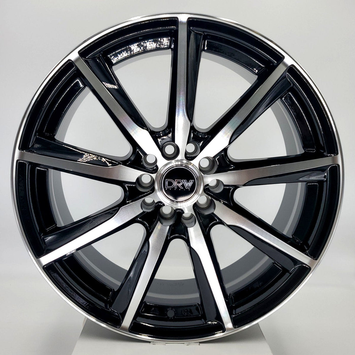 DRW Wheels - D18 Gloss Black Machined Face 18x8 – VID Wheels