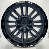 Luxxx Wheels - HD26 Matte Black Gloss Black Lip 22x10
