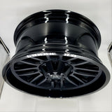 Luxxx Wheels - HD26 Matte Black Gloss Black Lip 22x10
