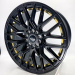 Luxxx Wheels - Venom 40 Satin Black Gold Line 17x8