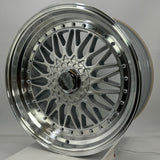 OS Wheels - 1351 Flow Formed Hyper Black Machined Lip 20x8.5