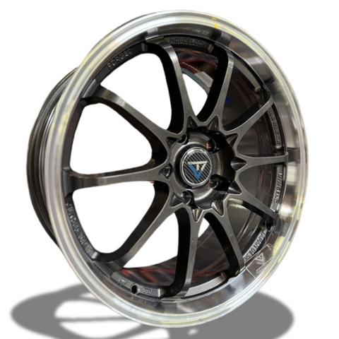 VLF Wheels - VLF09 FlowForm Gunmetal Machined Lip 18x8