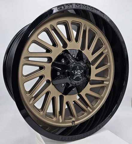 Luxxx Wheels - HD19 Matte Bronze Face Gloss Black Lip 20x10