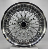 OS Wheels - W001 Flow Formed Hyper Black Machined Lip 19x9.5