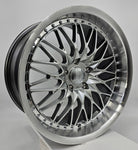 OS Wheels - W001 Flow Formed Hyper Black Machined Lip 19x9.5