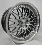 OS Wheels - W001 Flow Formed Hyper Black Machined Lip 19x8.5