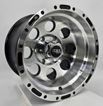 Scale 4x4 Wheels - S52 Black Machined Face 15x10
