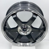 VLF Wheels - VLF08 FlowForm Gunmetal Machined Lip 18x8