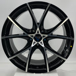 VLF Wheels - VLF52 FlowForm Black Machine Face 18x8.0