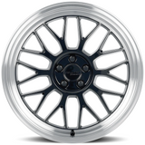 Katana Wheels - KR06 Gloss Black Machined Lip 18x8