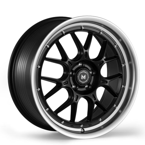 MFlow Racing Wheels - MFL2 FlowForm Matte Black Machined Lip 18x9.5