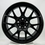 Starcarrun Wheels - 2502-1 Flow Formed Satin Black Machined Tip 18x8.5