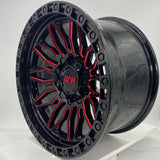 ATW Wheels - NILE Gloss Black Red Milled 20x9