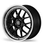 MFlow Racing Wheels - MFL2 FlowForm Matte Black Machined Lip 18x9.5