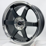 VLF Wheels - VLF08 FlowForm Gunmetal Machined Lip 18x8