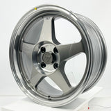 VLF Wheels - VLF51 FlowForm Gunmetal Machined Lip 17x7.5