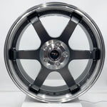 VLF Wheels - VLF08 FlowForm Gunmetal Machined Lip 18x8