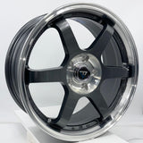 VLF Wheels - VLF08 FlowForm Gunmetal Machined Lip 18x8