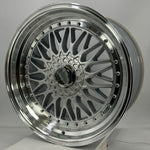 OS Wheels - 1351 Flow Formed Hyper Black Machined Lip 19x8.5