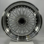 OS Wheels - 1351 Flow Formed Hyper Black Machined Lip 19x8.5