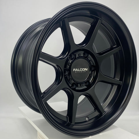 Falcon Wheels - T8 Matte Black 17x9