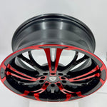 White Diamond Luxury Wheels - W667 Gloss Black Red Face 16x7