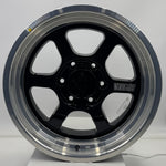 VLF WHEELS - VLFDF08 FlowForm Gloss Black Machined Lip 17x8.5