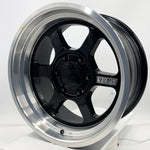 VLF WHEELS - VLFDF08 FlowForm Gloss Black Machined Lip 17x8.5