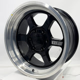VLF WHEELS - VLFDF08 FlowForm Gloss Black Machined Lip 17x8.5