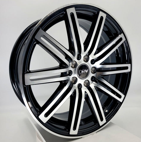 DRW Wheels - D13 Gloss Black Machined Face 18x8